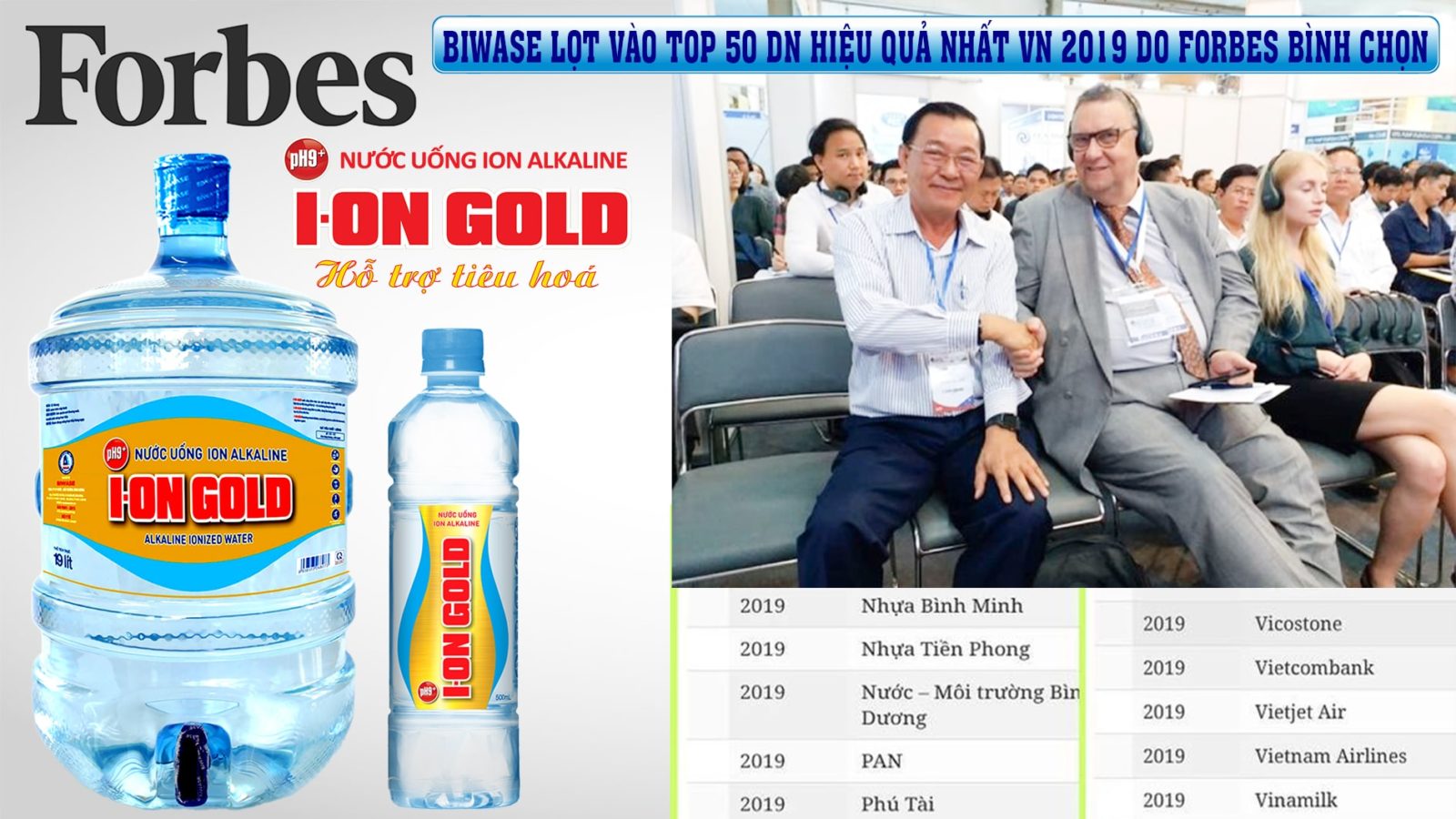 Ion Gold Biwase được Forbes Bàu Chọn Top 50 Doanh Nghiệp Min